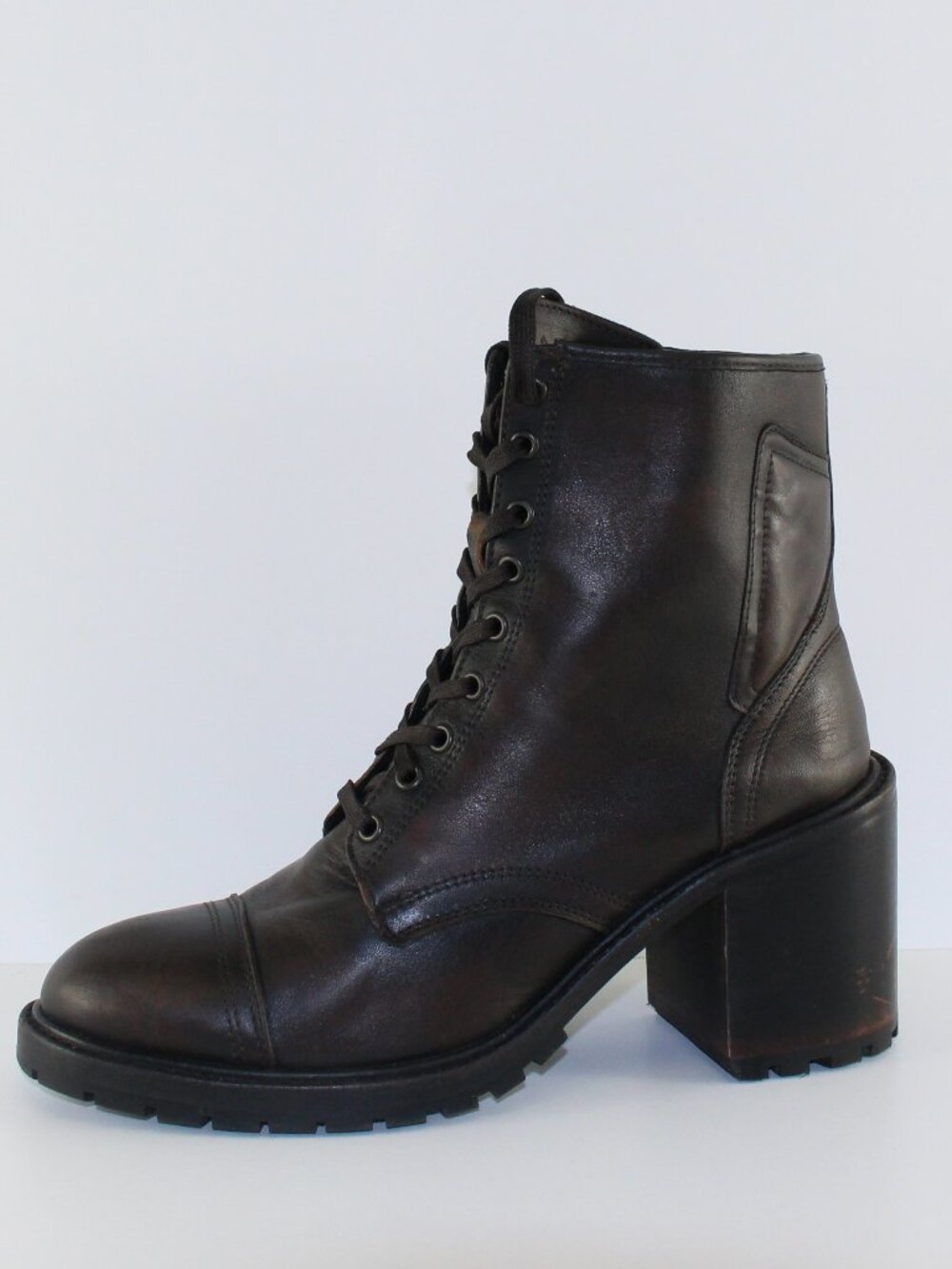 Thursday Boot Company Women High Heel Brown Leather Boots (11 US) - Picture 5 of 11